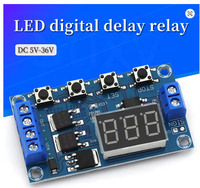 Module de contrôle de temporisation numérique à double MOS LED 12V 24V DC, relais temporisé, déclencheur de cycle, interrupteur de temporisation, carte de circuit, module de contrôle de temporisation DIY