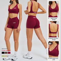 Ensembles de Vêtements de Sport Personnalisés en Gros pour Femmes : Tenues de Yoga, Vêtements d'Entraînement de Gym, Soutiens-Gorge de Sport, Shorts et Leggings Taille Haute