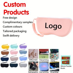 Eco-friendly Silicone <b>Sunglasses</b> Case with Zipper OEM and ODM Customizable Protective Eyewear Pouch - Product Image 1