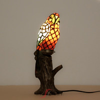 Lampe de table LED en verre teinté style perroquet, artisanat de soudure, décoration intérieure, vente en gros d'usine Sensmuel, personnalisable et économique