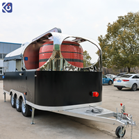 Remorque alimentaire mobile CAMPTRL, cuisine entièrement équipée en acier inoxydable, chariot alimentaire à quatre roues, remorque de restauration, camion alimentaire