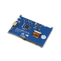 Layar Sentuh LCD Raspberry Pi 5 4B 3B+ 5-inci 1080P H-DMI Baru, Layar Sentuh Raspberry Pi Tipe Resistif