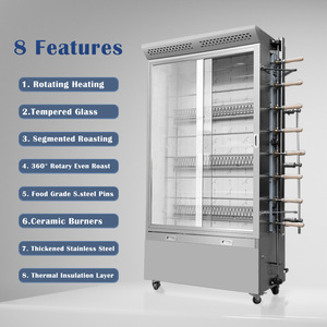 <span class=keywords><strong>Rôtissoire</strong></span> de <span class=keywords><strong>poulet</strong></span> à gaz robuste SS5B avec conception <span class=keywords><strong>verticale</strong></span> et fonction de rotation automatique pour une cuisson uniforme - Product Image 6