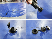 Couverture de piscine gonflable en PVC robuste pour l'hiver, résistante aux tempêtes et à la neige