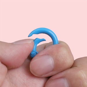 Memory Candy Colored Alloy Round Keychain 20mm Spring Buckle DIY Mobile Phone Chain Bag Hook - Product Image 3
