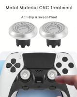 Nouveau jeu de capuchons et de palettes de joystick en métal 6 en 1 pour manette PS5 Elite, accessoires comprenant des capuchons de joystick, des palettes et un coffret cadeau exquis