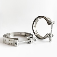Factory Direct T-Bolt Heavy-Duty Hose Clamp, Stainless Steel V-Band Clamp for Auto Parts, Exhaust Pipe Fixing Clamp