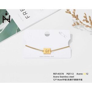 Bracciale in Acciaio Inossidabile con Ciondolo a Forma di Lettera S 12x14cm, Charm alla Moda - Product Image 3