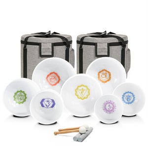 Cuenco de cuarzo con diseño de chakras, cuenco de Canto de Cristal de tono profundo, curación de 7 Chakras, gran oferta - Product Image 3