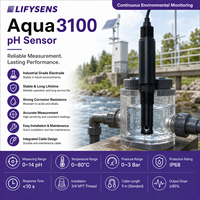 Sonde de pH Aqua3100, électrode étanche IP68, filetage NPT 3/4, pour la surveillance de la purification de l'eau