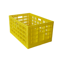 Caisse pliable en plastique maillé, empilable, emboîtable et recyclable pour le stockage et le déménagement des fruits et légumes