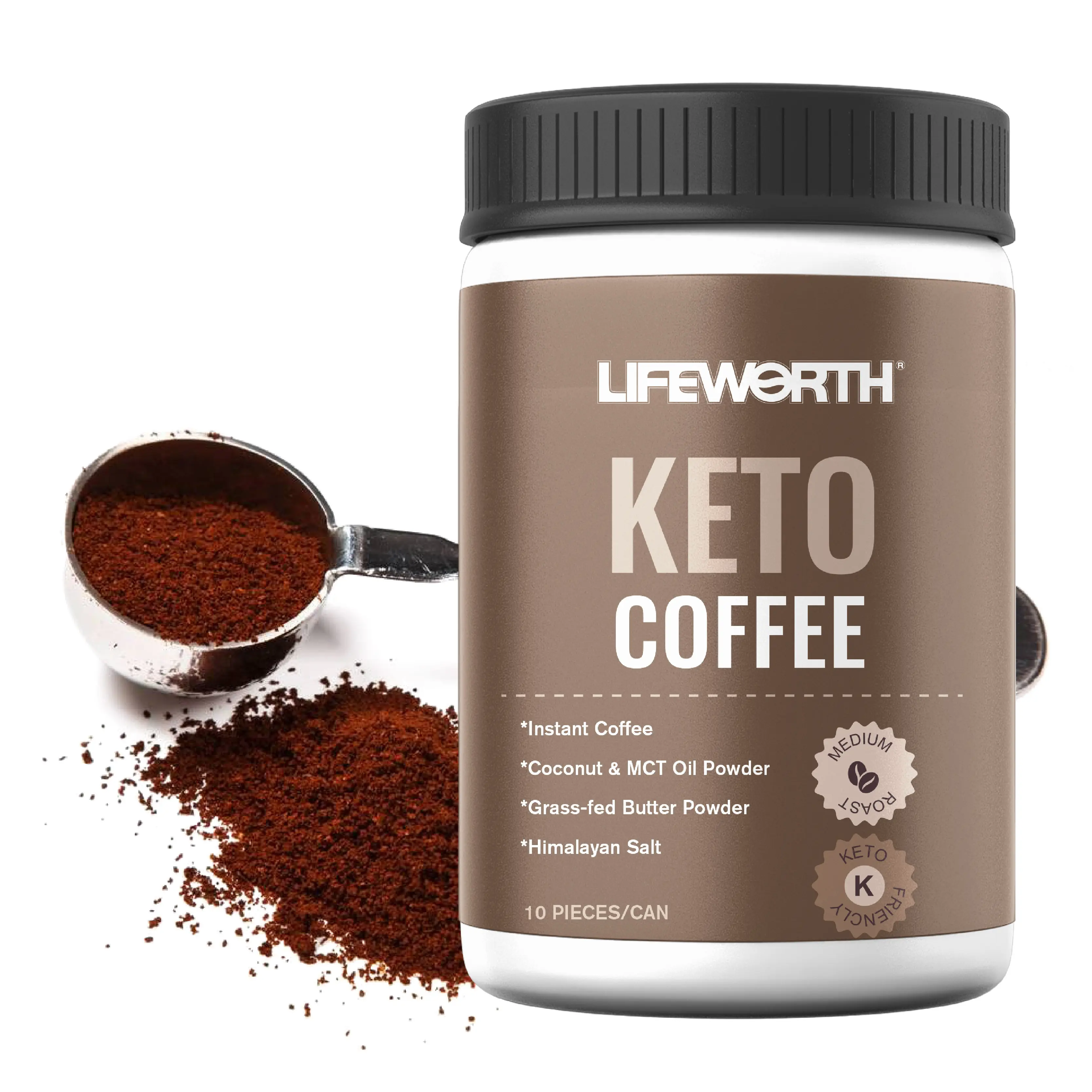 Lifeworth Private Label Keto Voedingssupplement Collageen Eiwit Instant Dieet Keto Koffie Poeder Gewichtsverlies