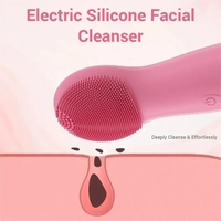 Appareil de nettoyage du visage électrique, nettoyage des pores, massage par vibration sonique, tête de brosse en silicone, appareil de nettoyage du visage, étanche IPX7