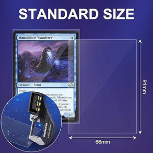 Protège-cartes transparents en PP personnalisables avec logo, 66×91mm, écologiques, pour cartes à collectionner - Product Image 2