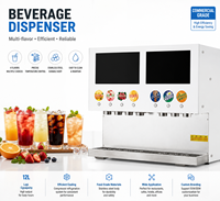 Distributeur de boissons commercial 35L en acier inoxydable, distributeur de jus avec contrôle de température, distributeur de soda, de cola, de jus de citron, de thé