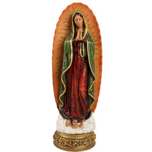 Artesanías de resina personalizadas-Base de cajón de estatua de Nuestra Señora de <span class=keywords><strong>Guadalupe</strong></span> figuras religiosas para iglesia para decoraciones navideñas - Product Image 4