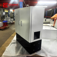 Armoire de distribution électrique autoportante IP54 personnalisée, vide, en acier laminé à froid, revêtement poudré bicolore, 1200x800x400mm