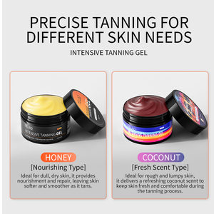 Gel de bronzage ultra foncé au miel de noix de coco avec logo personnalisé Gel de bronzage solaire extérieur pour le visage et le corps - Product Image 3