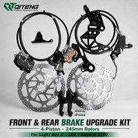 Kit de frein hydraulique haute performance à 4 pistons pour Sur-Ron Ultra Bee Light Bee X LBX, disque de frein de 240 mm, support 7075