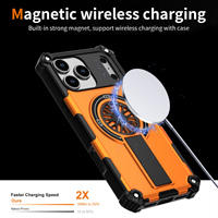 Coque de support d'anneau magnétique anti-chute de conception sportive pour 17 11 Pro Max Plus Kickstand Car Phone Case Screen Protector TPU + PC