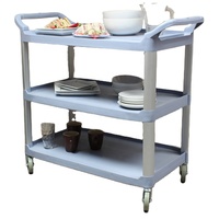 Maison d'avitaillement caddie à vaisselle en plastique avec seau service d'hôtel assiettes de nettoyage chariot à vaisselle