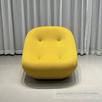 Canapé paresseux moderne Wabi-Sabi à coque rotative en tissu, fauteuil simple de luxe léger, vente en gros personnalisable OEM pour salon
