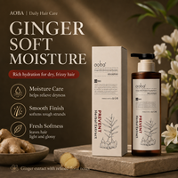 Shampoo hydratant riche au gingembre Aoba, prévention de la perte de cheveux, volumisant, extrait d'herbes, cheveux fins et doux, OEM ODM, étiquette privée