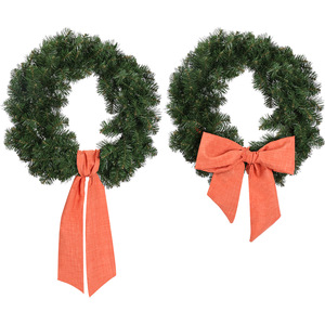 Zhongxin Décoration de porte d'entrée de cour de Noël Ceinture de guirlande en polyester avec conception de ruban solitaire - Product Image 4