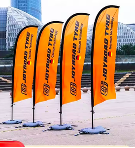Quảng cáo ngoài trời biểu ngữ đứng tùy chỉnh in logo Polyester cực cờ, biểu ngữ & Hiển thị phụ kiện - Product Image 3