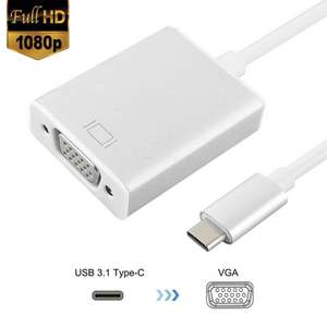 อะแดปเตอร์แปลง USB C ตัวผู้ เป็น VGA ตัวเมีย USB 3.1 Type C เป็น VGA สำหรับ MacBook <span class=keywords><strong>Chromebook</strong></span> <span class=keywords><strong>Samsung</strong></span> <span class=keywords><strong>Galaxy</strong></span> S9/S8 - Product Image 4