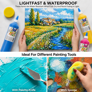 Giorgione – Lot de 24 couleurs de <span class=keywords><strong>peinture</strong></span> <span class=keywords><strong>acrylique</strong></span> en gros de 500 ml pour la coloration de poupées en plâtre et le graffiti DIY pour enfants - Product Image 5