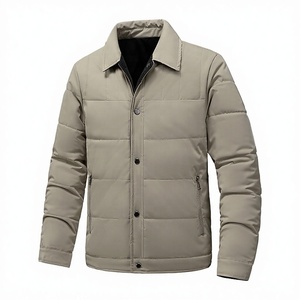 Men's Casual Thickened Reversible Padded Jacket Warm <b>Lined</b> Lightweight Breathable Windproof Eco-Friendly Winter <b>Coat</b> Stand - Product Image 3