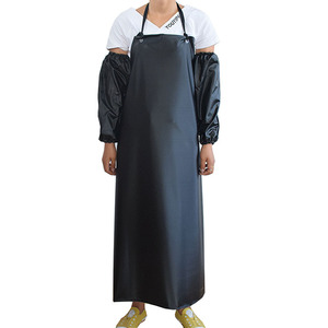 PVC Sleeve <b>Apron</b> Extra Long Wide Waterproof Oil Proof Acid Alkali Resistant Industrial Work Suit Solid Color Adult Unisex - Product Image 1