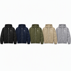 Unisex Winter Hooded Zip-Up Nylon Cotton Lightweight Windbreaker Outdoor Casual Drawstring <b>Hoodie</b> with Letter Pattern - Product Image 6