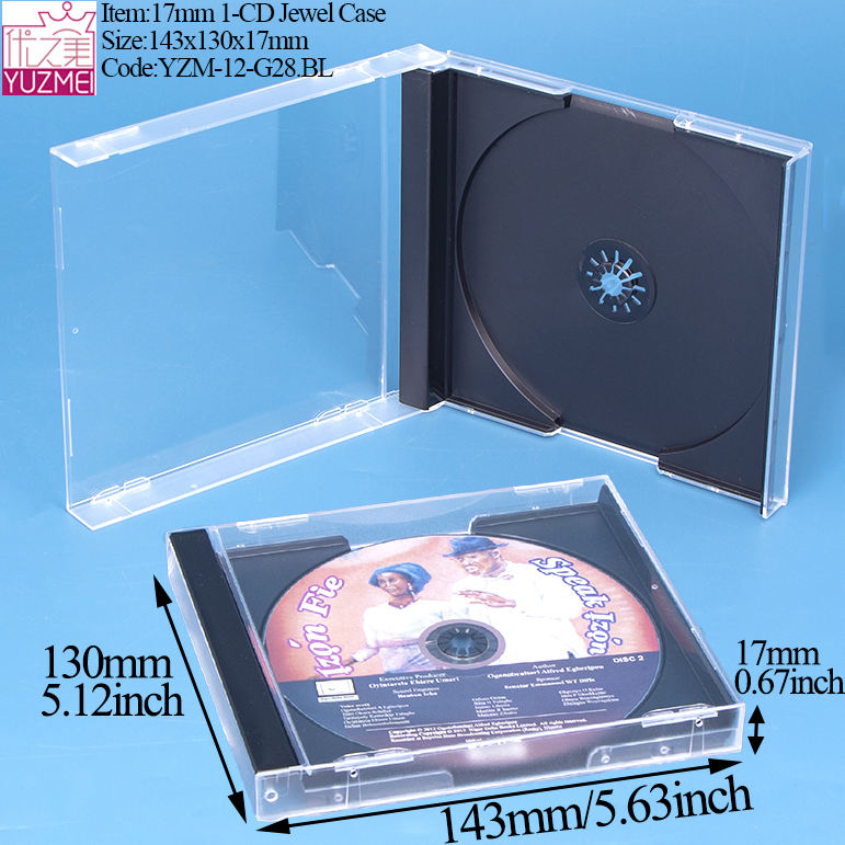 Boîtier pour CD Jewel Case G28 Transparent 17mm