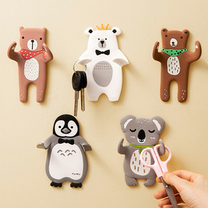 Etiqueta engomada del refrigerador de animales de dibujos animados succión magnética PVC sin clavos gancho curvo puerta Entrada trasera llave colgante pared del hogar - Product Image 1