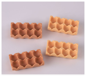 ของขวัญสำหรับเด็กของขวัญน่ารักแบบทำมือถาดเก็บ3D ขนาดเล็กถาดไก่ทำจากเรซิ่นของตกแต่งห้องครัวของเล่นสำหรับเด็กเล่นอาหาร - Product Image 5