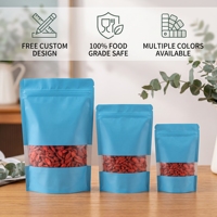 Sachet d'emballage autoportant scellé avec fenêtre, idéal pour l'impression offset d'emballages alimentaires, surface mate