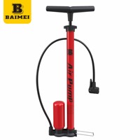 BAIMEI Durable Steel High Pressure Bicycle Floor Air Pump 160psi Hand Inflator Bike Tires Balls Inflatables Outdoor Cycling