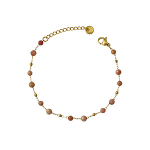 Traditional Chinese Style Beaded Necklace Natural Agate Round Gold <b>Chain</b> Handmade Jewelry Set Elegant Unique <b>Titanium</b> Steel - Product Image 5