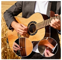 Bouton de verrouillage de sangle de guitare style champignon avec embouts et rondelles pour instruments électriques, basses, guitares acoustiques et ukulélés