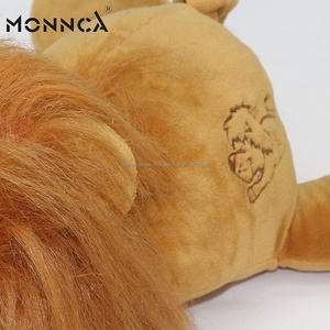 Bordado en blanco gran Leon globo juguetes de peluche OEM DIY Pelo Largo tonto León de peluche de juguete Animal - Product Image 4