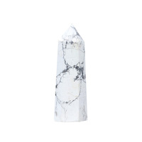 Colonne de cristal pur, prisme hexagonal à pointe unique, ornement en quartz clair poli, cadeaux d'affaires, publicité, cadeaux de festival