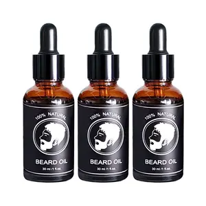 Private label Natural Organic Beard Growth Kit Beard Growth Softens Grooming Facial Treatment Serum Beard Growth Oil For Men