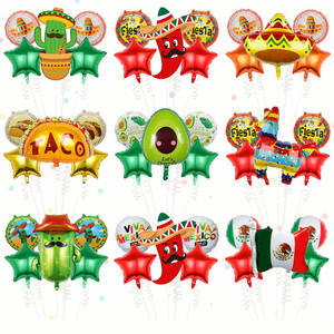 Globos de Fiesta de Carnaval Mexicano, Decoración de Festival Sudamericano, Juego de Globos con Bandera Nacional de Alpaca y Alfabeto - Product Image 1