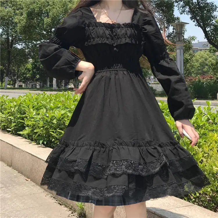 Shop Our Black Punk Fairy Grunge Mini Lace Dress Collection