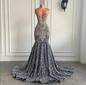 Buy Black Long Sparkly Dress Crystal Bead Embellishments | Alibaba.com