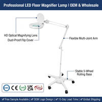 OEM 5 Diopter Daylight Adjustable Swivel Magnifier Lamp Foldable LED Floor Standing Magnifying Light for Beauty Salon Lash