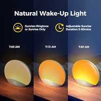 Máquina de Sonido para Dormir Hi-FiD, Lámpara de Noche Inteligente con Luz RGB, Reloj Despertador Digital con Simulación de Amanecer para Bebés y Adultos