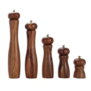 China Factory Acacia Wood Pepper Mill Kitchen Manual Salt And Pepper Grinder Mill Set